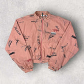 Adidas Allover Print Cropped Windbreaker Jacket - UK10